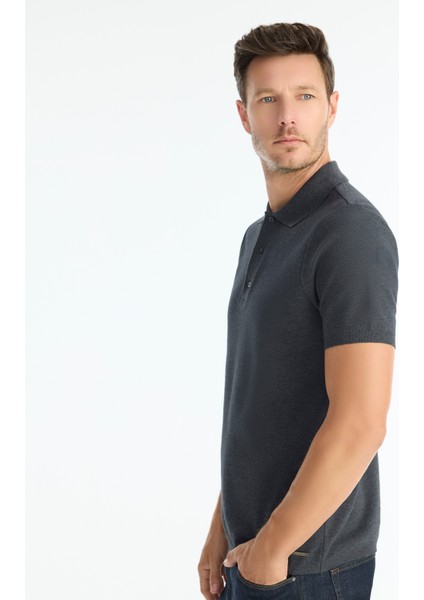 Regular Gömlek Yaka Kısa Kol Kazak