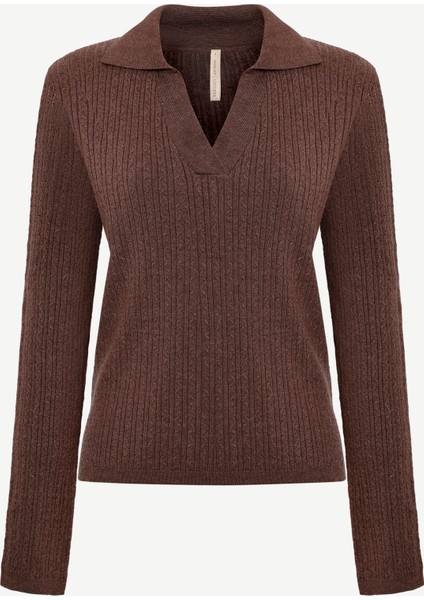 Regular Polo Yaka Uzun Kol Kazak