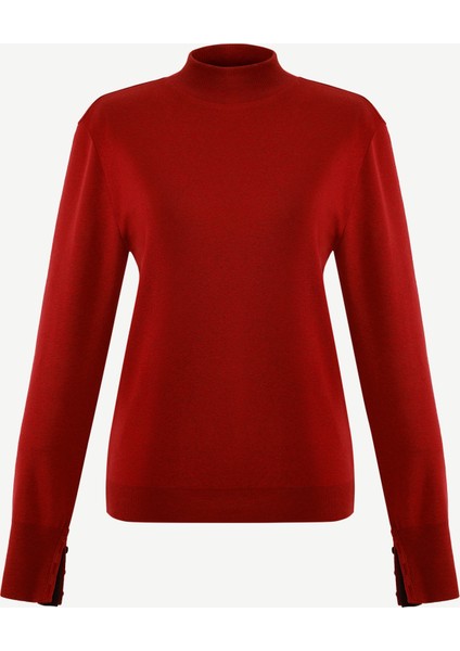 Regular Yarım Balıkçı Yaka Uzun Kol Kazak