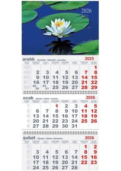 2026 Gemici Duvar Takvimi Çiçek fiyatları