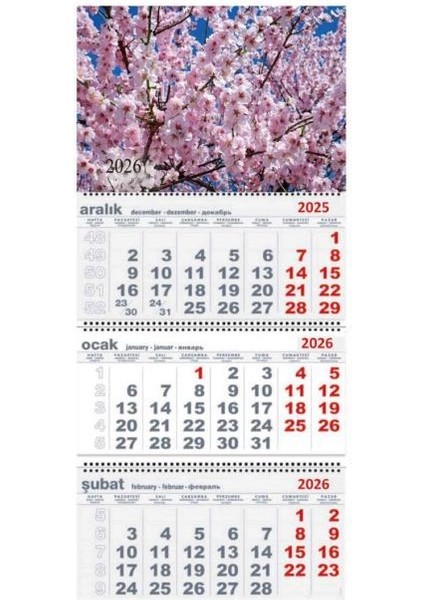 2026 Gemici Duvar Takvimi Çiçek modelleri