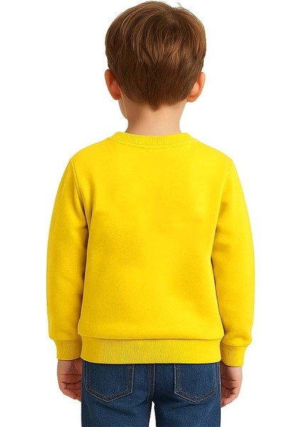 Unisex Düz Baskısız Çocuk Sweatshirt 3 Iplik Şardonlu Kumaş fiyatları