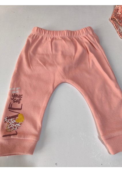 Erkek-Kız Bebek Omuz Genişletmeli Çıtçıtlı Body Pijama Bere Takımı, %100 Pamuk , 3-6-9 Ay