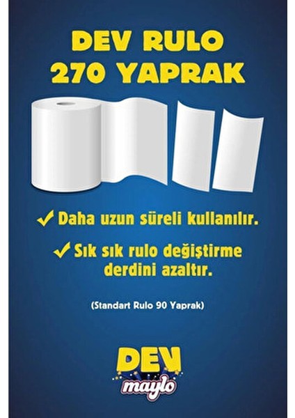 Dev Kağıt Havlu 1 Rulo Kokusuz Ultra Emici ve Dayanıklı Kağıt Özelliği ile fırsatları