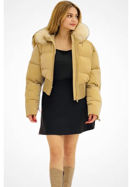 Kürk Detaylı Kısa Mont 5484-26K