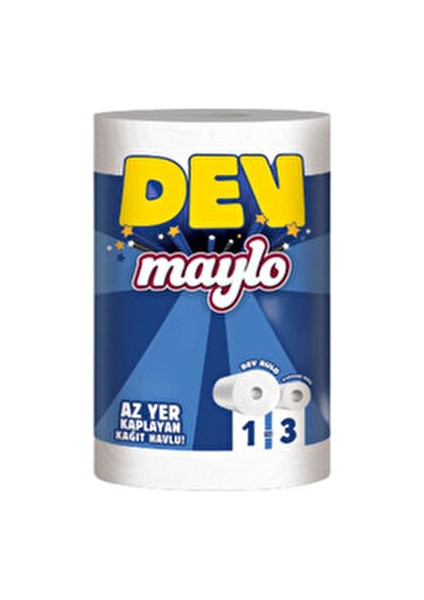 Dev Kağıt Havlu 1 Rulo Kokusuz Ultra Emici ve Dayanıklı Kağıt Özelliği ile