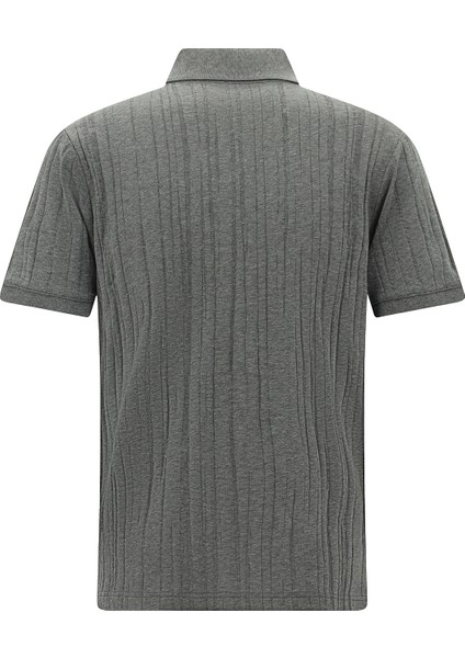 Slim Fit Dar Kesim Merserize Pamuk Desenli Polo Yaka T-Shirt fiyatları