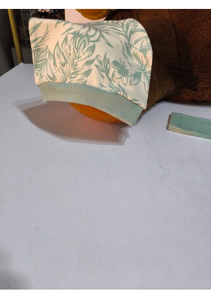 Erkek-Kız Bebek Omuz Genişletmeli Çıtçıtlı Body Pijama Bere Takımı, %100 Pamuk , 3-6-9 Ay