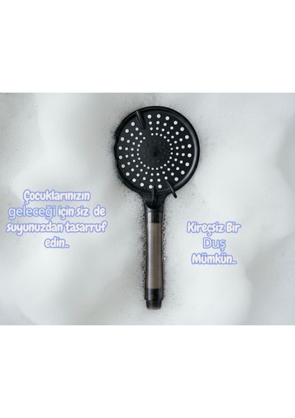 Kireç Önleyici Duş Seti (Patlamaz Uzun Ömürlü Hortumlu)