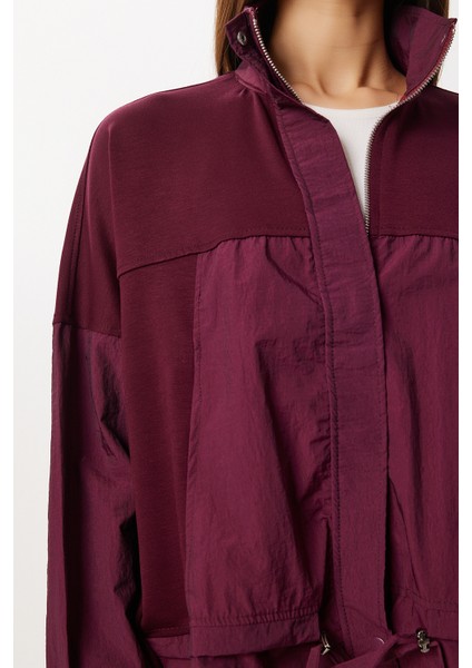 Dik Yaka Paraşüt Garnili Modal Takım LBY0028 Mürdüm fırsatları