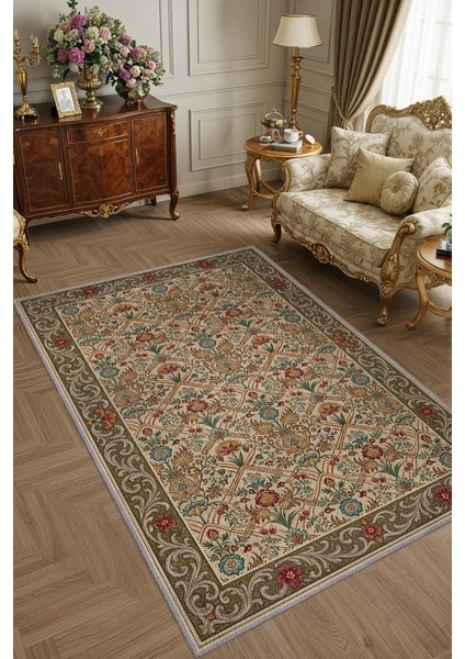 Çiçek Desenli Salon Halısı, Maksimalist Ev Dekoru, Antik Halı, Yıkanabilir Geleneksel Halı fiyatları