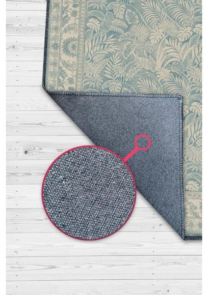 Çiçek Desenli Halı Vintage Mavi Halı, Maksimalist Ev Dekoru, Yıkanabilir Dokuma Pamuk Tabanlı Tropikal Oda Dekoru Halısı fiyatları