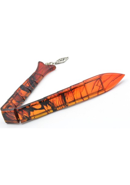 Usta Işi Balık Model Turuncu Siyah Sıkma Kehribar Tesbih 001 fiyatları