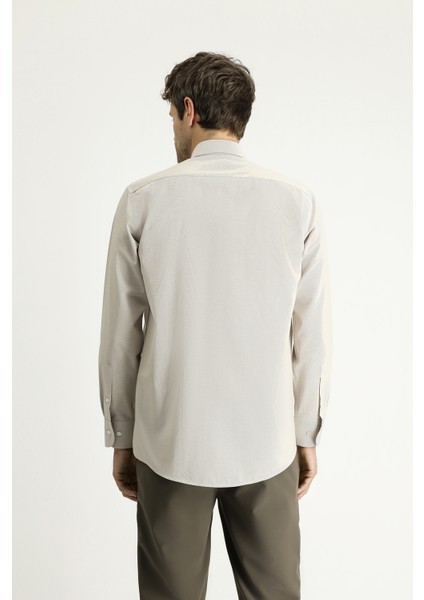 Uzun Kol Klasik Çizgili Pamuklu Kolay Ütülenebilir Gömlek indirimleri