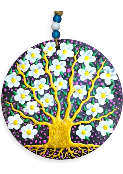 Şans ve Koruma Getiren El Boyaması Ahşap Nazarlık – 20 cm Çapında-Model-7 fiyatları