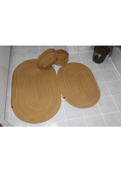 Şık ve Doğal Banyo Seti, Paspas ve Makyaj Sepetiyle Tamamlanmış. fiyatları