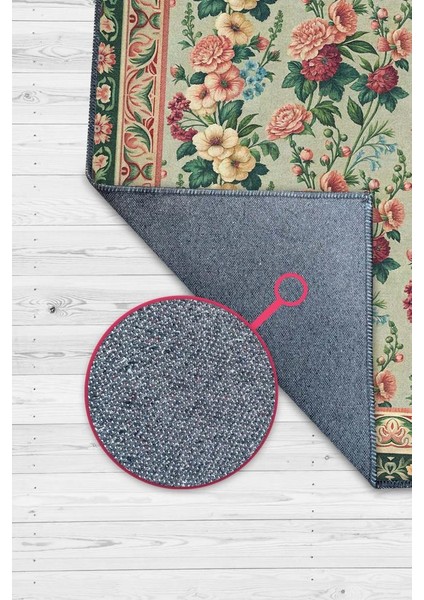 Ingiliz Saray Odası Tarzı Çiçek Desenli Salon Halısı, Klasik Tarz Yeşil Halı, Maksimalist Ev Dekoru fiyatları