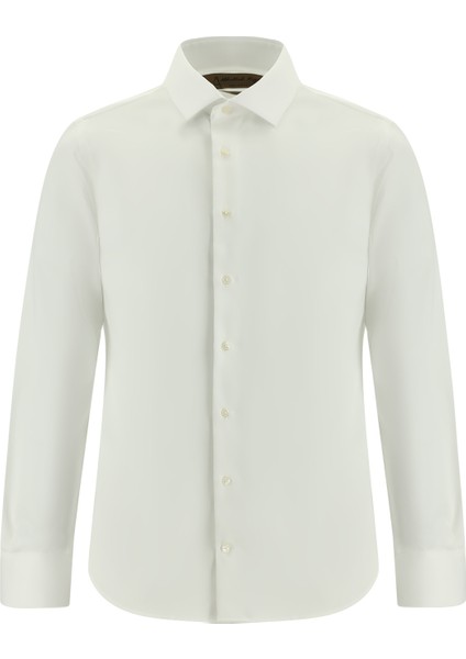 Uzun Kol Slim Fit Dar Kesim Non Iron Klasik Saten Pamuk Gömlek