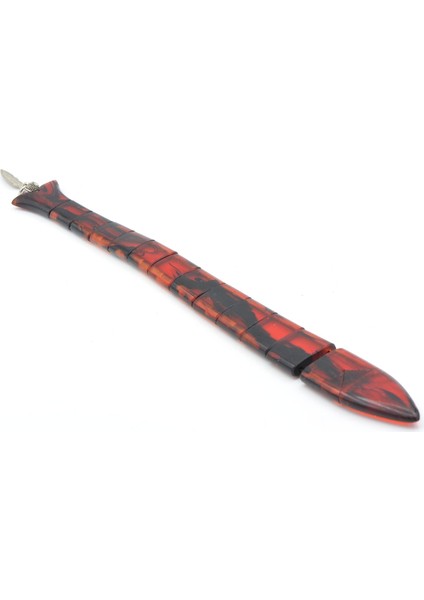 Usta Işi Balık Model Turuncu Siyah Sıkma Kehribar Tesbih 002 modelleri