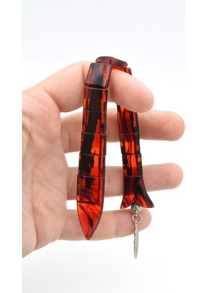 Usta Işi Balık Model Turuncu Siyah Sıkma Kehribar Tesbih 002 indirimleri