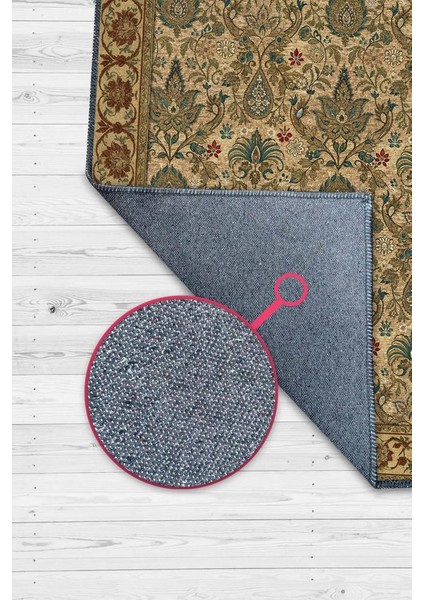 Damask Desenli Kalisk Oturma Odası Halısı, Makinede Yıkanabilir Çiçekli Madalyon Halı fiyatları