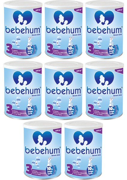 Teneke 3 Devam Sütü 400 gr 9-12 Ay X8 Adet