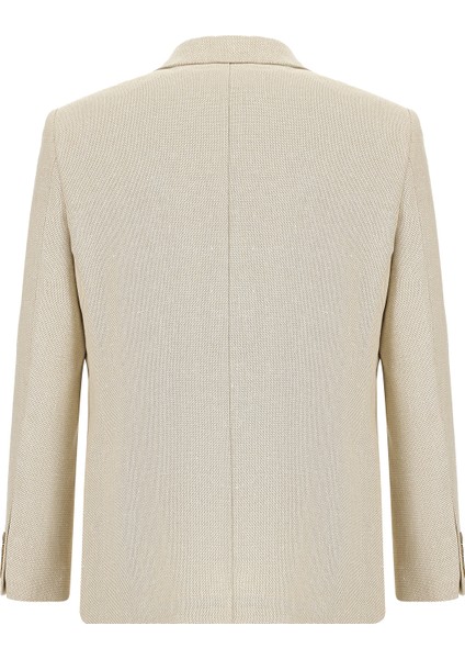 Relaxed Fit Rahat Kesim Desenli Keten Karışımlı Ceket fırsatları