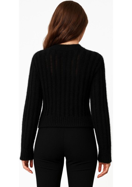 Puf Dokulu Patikka Örgü Yumuşak Kadın Kazak – Yumoş Bisiklet Yaka fiyatları