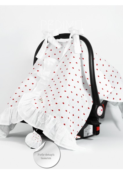 %100 Pamuk Fırfırlı Detaylı Müslin Puset Örtüsü – Nefes Alan Yumuşak Kumaş fiyatları