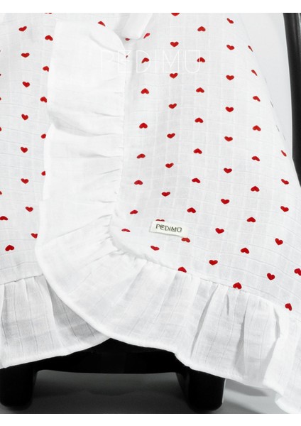 %100 Pamuk Fırfırlı Detaylı Müslin Puset Örtüsü – Nefes Alan Yumuşak Kumaş modelleri