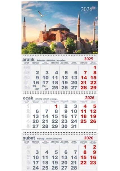 2026 Gemici Duvar Takvimi