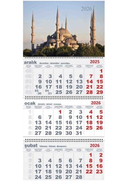 2026 Gemici Duvar Takvimi modelleri