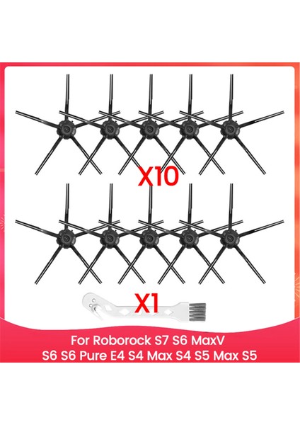 Roborock S7 S7 S6 Maxv S6 S6 Saf E4 S4 Max S4 S5 Max S5 Robot Vakum Süpürge Parçaları Için Silikon Yan Fırça (Yurt Dışından)