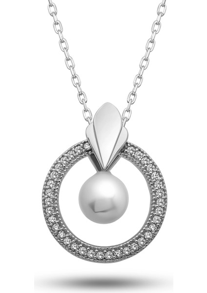 Gümüş Inci Çember Kadın Kolye