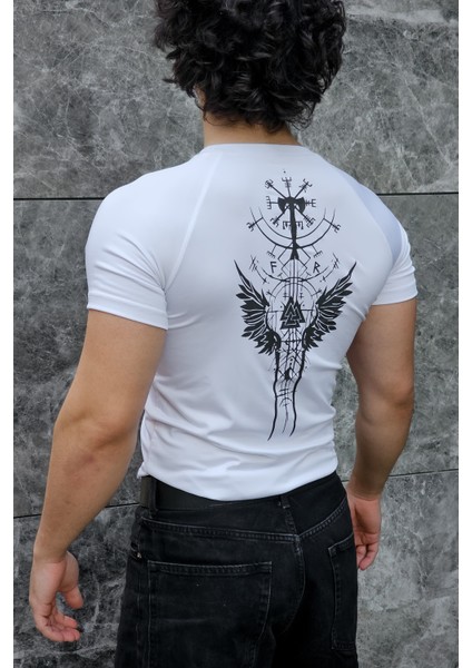 Valhalla - Compression T-Shirt (Beyaz)