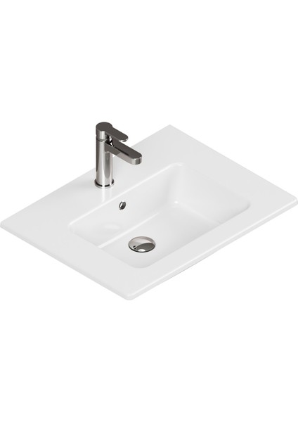 Sistema T-Flat Slim Ince Formlu Lavabo 61 x 46,5 cm Beyaz
