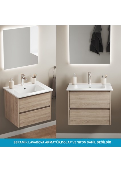 Sistema T-Flat Slim Ince Formlu Lavabo 61 x 46,5 cm Beyaz fiyatları