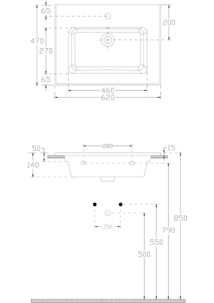 Sistema T-Flat Slim Ince Formlu Lavabo 61 x 46,5 cm Beyaz indirimleri