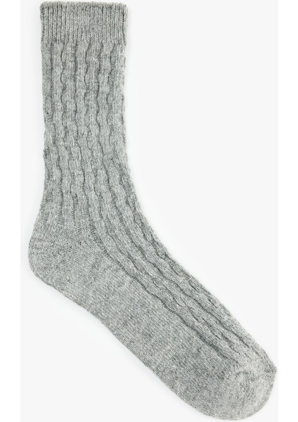 Koyun Yünü Karışımlı Dokulu Kalın Soket Çorap fiyatları