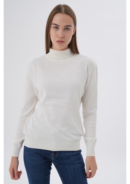 Kadın %100 Organik Pamuk Kısa Balıkçı Yaka Triko Kazak Örme Bluz K-6103