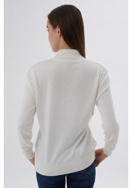 Kadın %100 Organik Pamuk Kısa Balıkçı Yaka Triko Kazak Örme Bluz K-6103 fırsatları