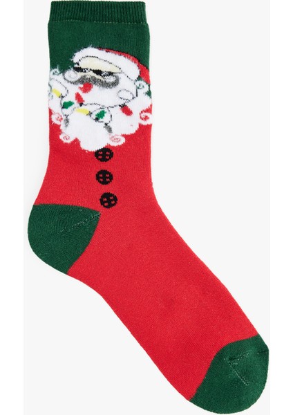 Renk Bloklu Pamuklu Havlu Soket Yılbaşı Çorabı fiyatları