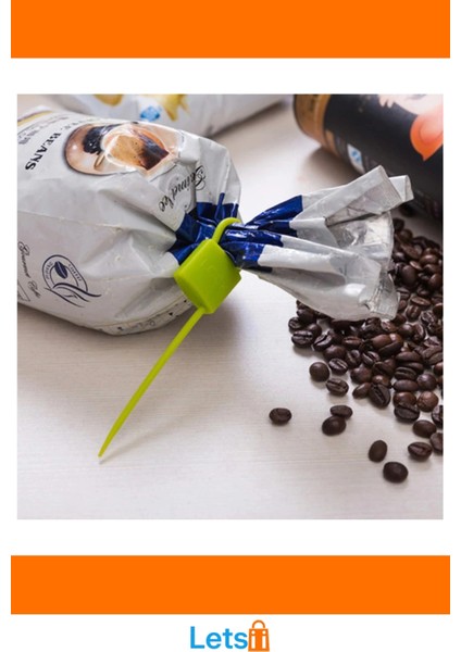 Kilit Şeklinde Esnek Dayanıklı Silikon Kablo ve Poşet Bağlama Aparatı 3'lü Set modelleri