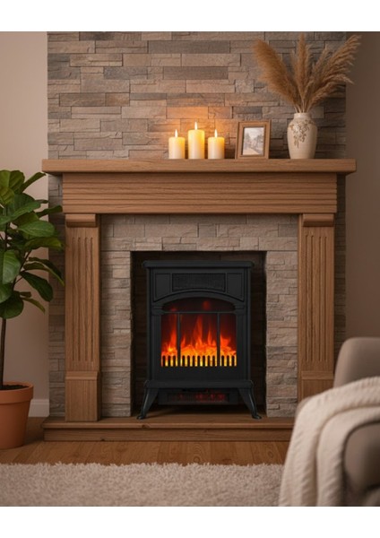Stove Asur 1900W Ayaklı Elektrikli Şömine