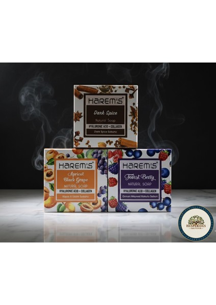 3’lü Sabun Collagenli Kayısı, Orman Meyveleri, Dark Spice