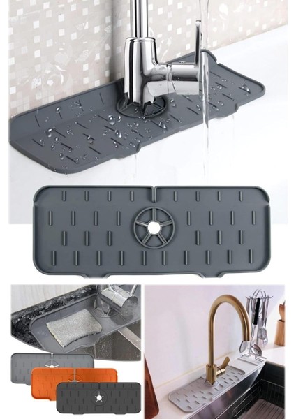 Çok Renkli Silikon Sıçrama Koruyucu Musluk Altı Lavabo Tahliye Ped modelleri