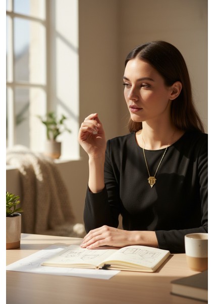 Seranay Şövalye Modeli 14 Ayar Altın Kolye modelleri