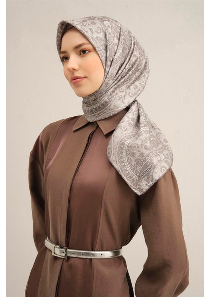Etnik Desenli Saf Ipek Sura Eşarp 9304D 02 modelleri