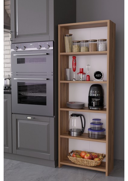 Mutfak Kiler Dolabı 5 Raflı 150 cm Çok Amaçlı Saklama ve Düzenleyici Raf