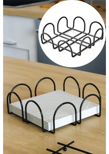 Siyah 3'lü Avantajlı Set, Kare Ekmeklik, Dik Rulo Havluluk,kare Peçetelik indirimleri